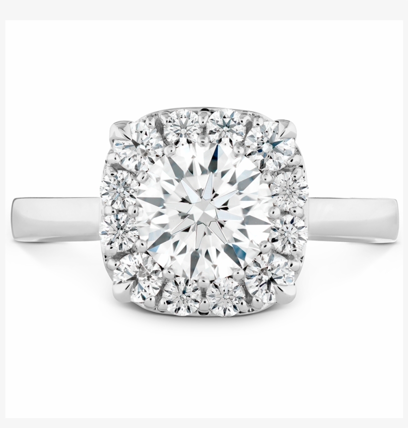 Round Diamond Engagement Ring Illusion, transparent png download