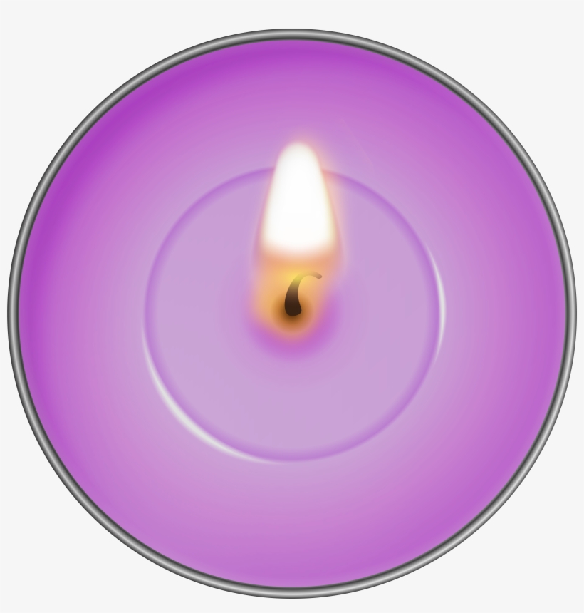 Round Purple Candle Png Clip Art - Clip Art, transparent png download