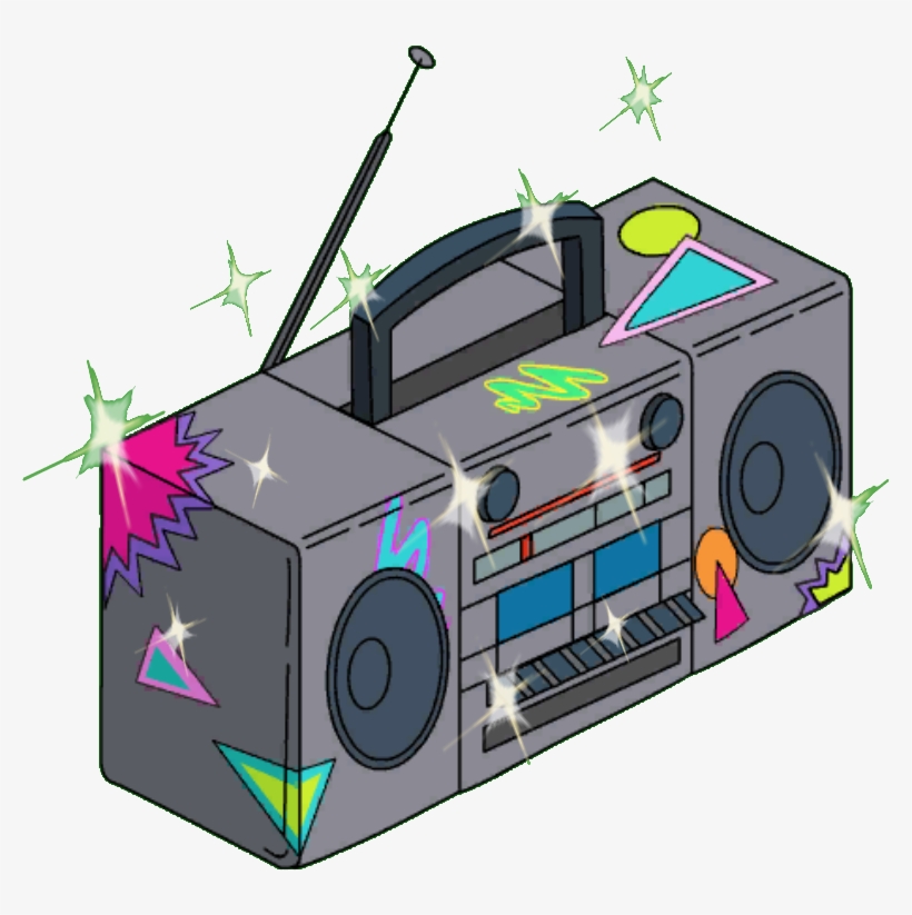 Endless Summer Boom Box Sparkles - Boombox Animation, transparent png download