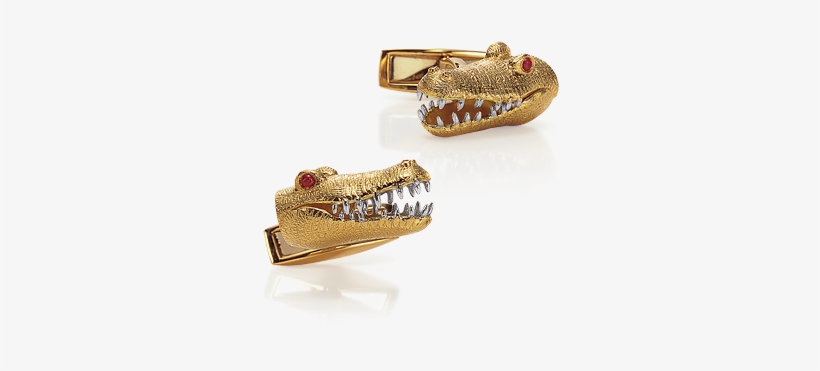 Cellini Jewelers Crocodile Cufflinks Crocodile Head - Cellini Jewelers, transparent png download
