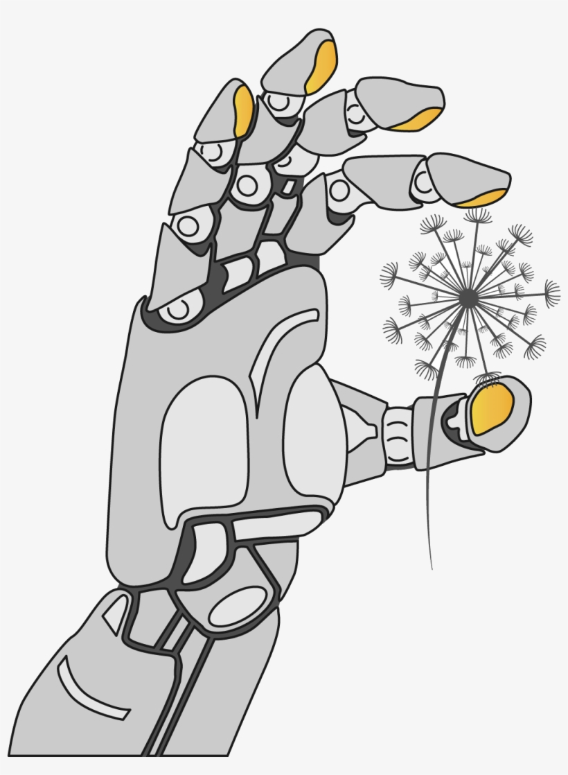 Presentation Robot Hand Flower Hp - Freiburg Im Breisgau, transparent png download