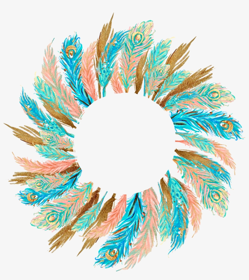 Hole Magpie Feather 2362*2362 Transprent Png Free - Feathers Png Circle, transparent png download