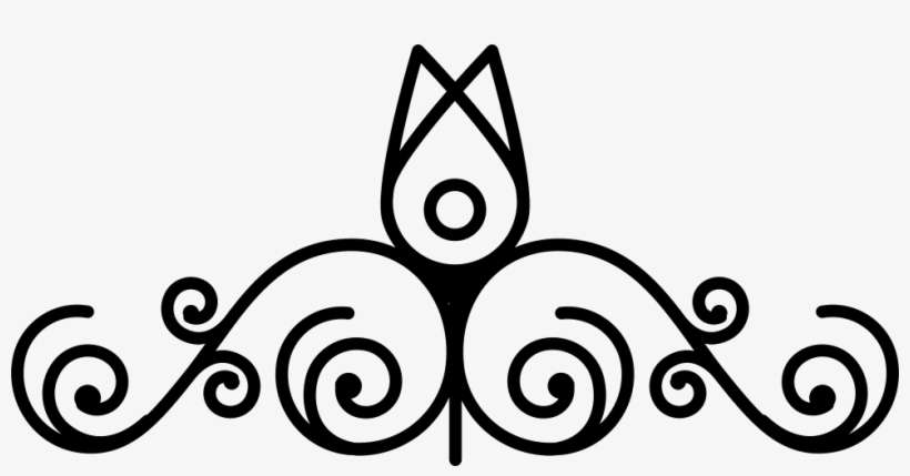 Floral Designs With One Flower On Top Of Spirals In - Swirls Png, transparent png download