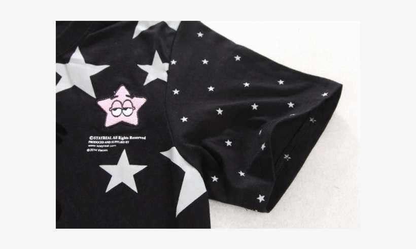 Stay Real Patrick Star Fish Crewneck T-shirt - Orange And Blue Xc Colours, transparent png download