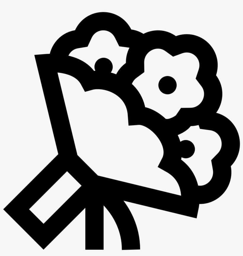 Bouquet Clipart Flower Icon - Bouquet Icon Png, transparent png download