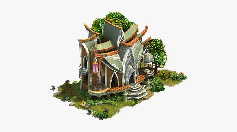 03 Elves Residential 07 Cropped - Elvish Building, transparent png download