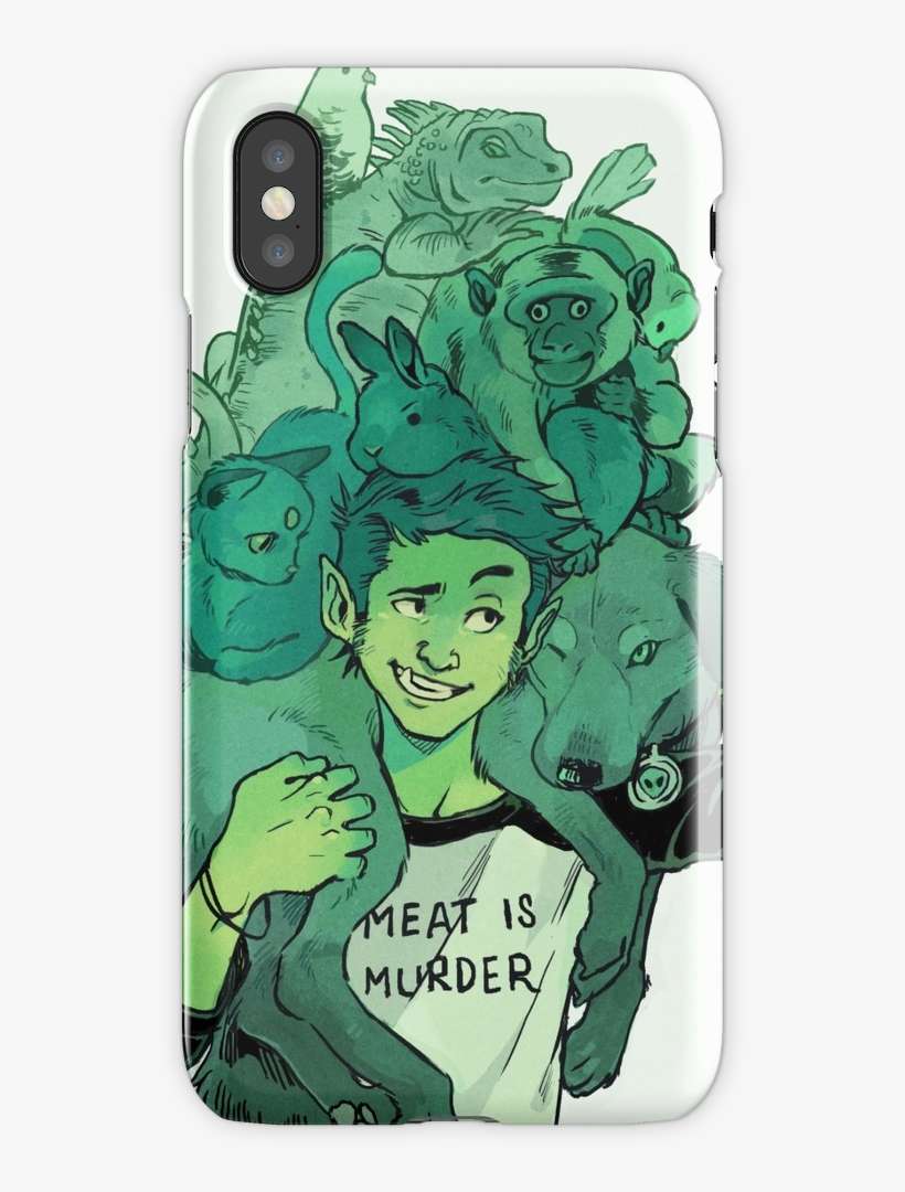 Beast Boy And Pets Iphone X Snap Case - Beast Boy Meat Is Murder, transparent png download