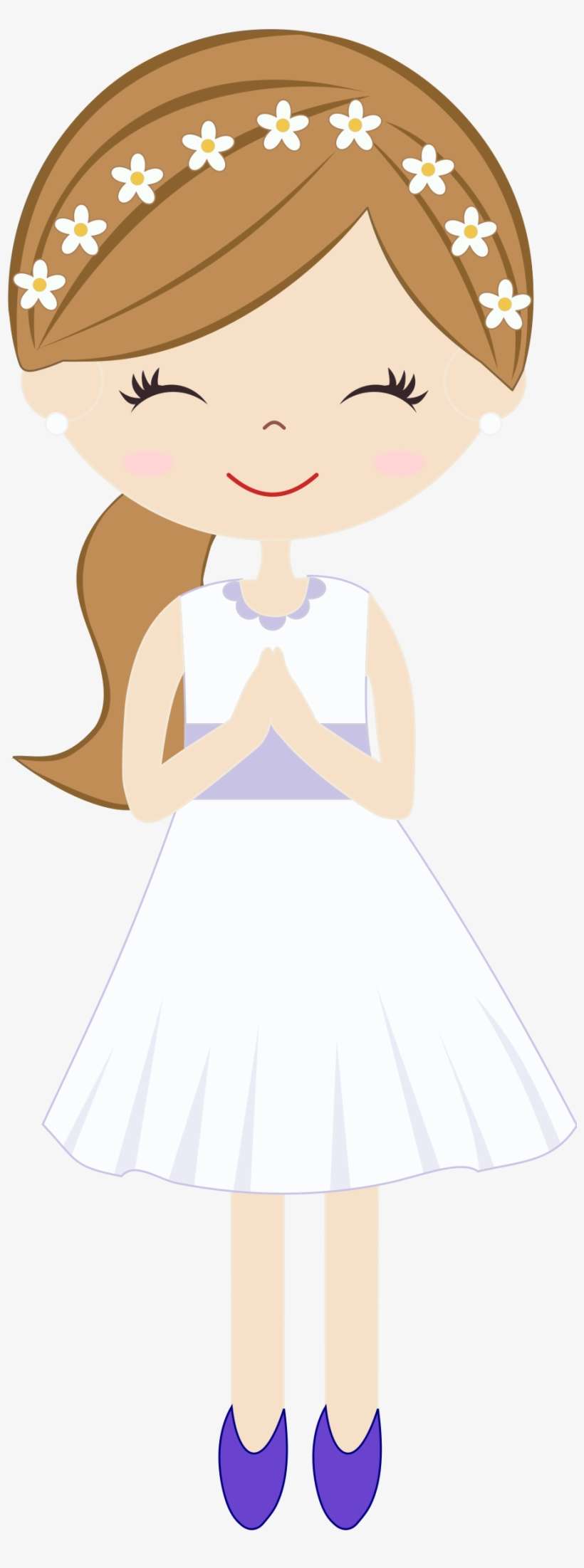 Flower Hair Girl Vector Transparent - Portable Network Graphics, transparent png download