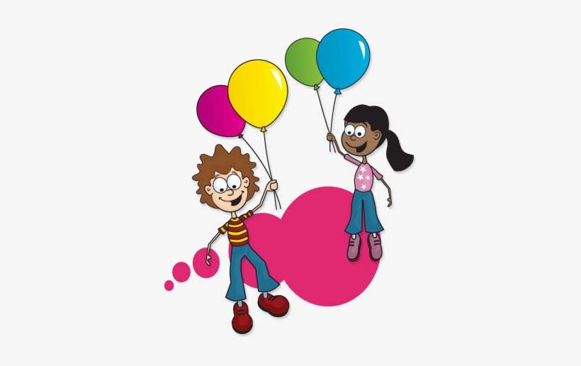 Transparent Ballons Kid Png - Children With Balloons Png, transparent png download