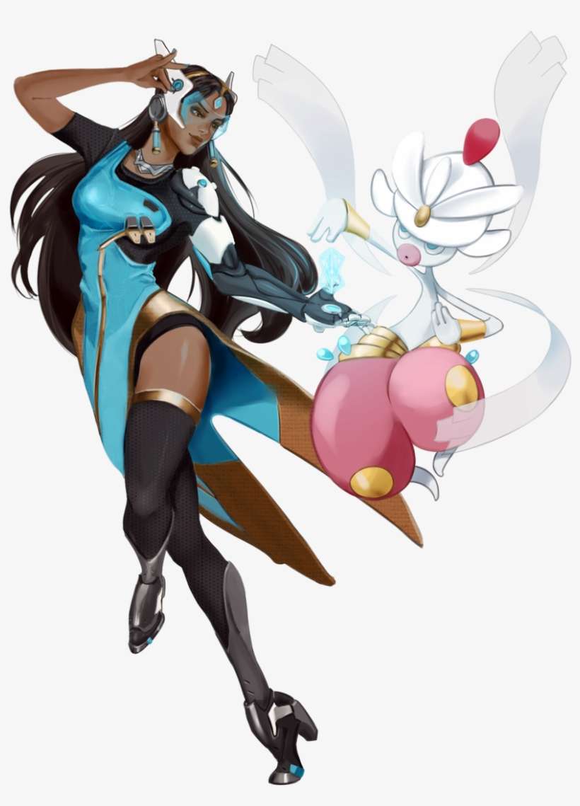 Symmetra And Medichamp From Pokemon Overwatch Community, - Symmetra Pokemon, transparent png download
