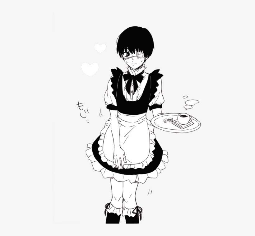 Transparent Kaneki In A Maid Dress - Kaneki In A Dress, transparent png download