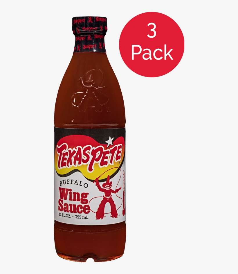 Buffalo Wing Sauce From Texas Pete, 3 Pack - Texas Pete Wing Sauce, Extra Mild - 12 Fl Oz, transparent png download