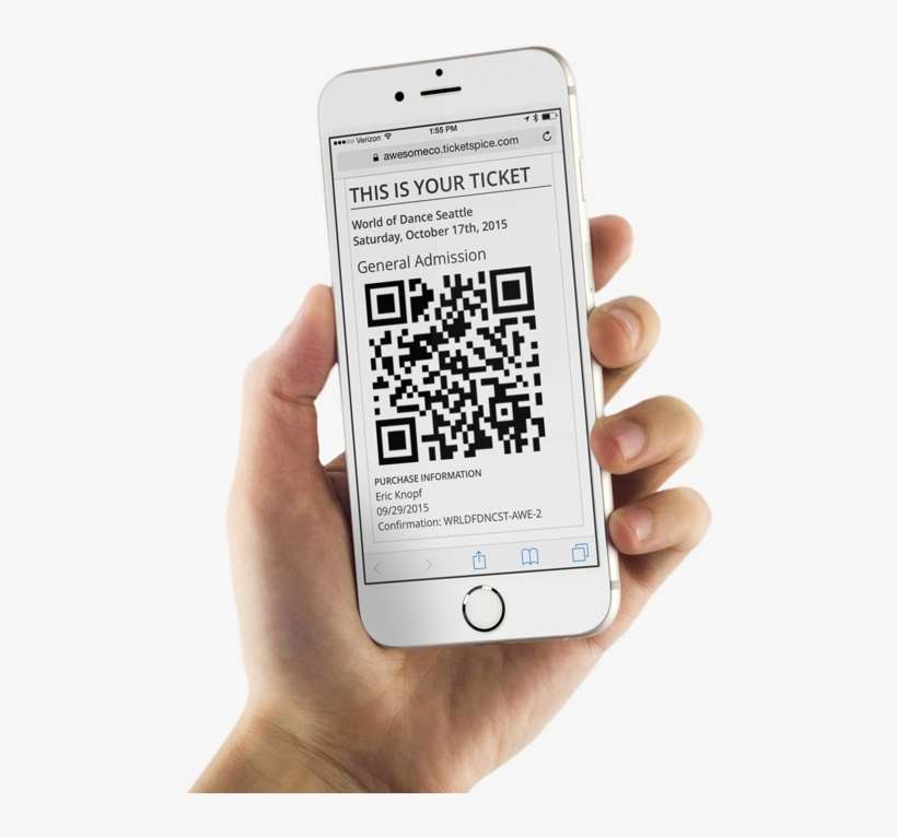 Mobile Ticket Hand Crop - Hello Alfred, transparent png download