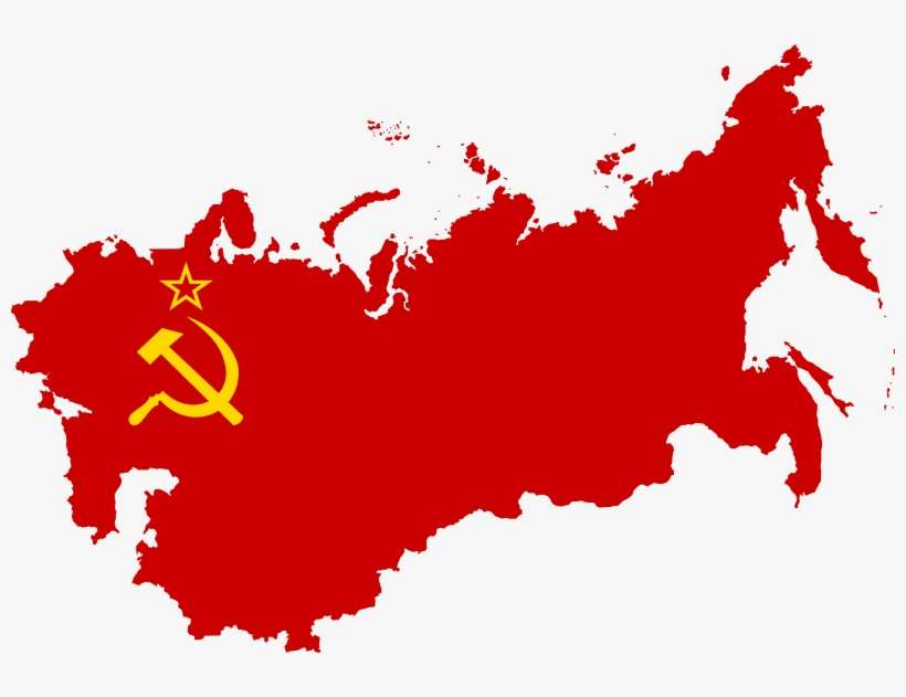 Map Flag Of The Soviet Union - Soviet Union Flag Map, transparent png download