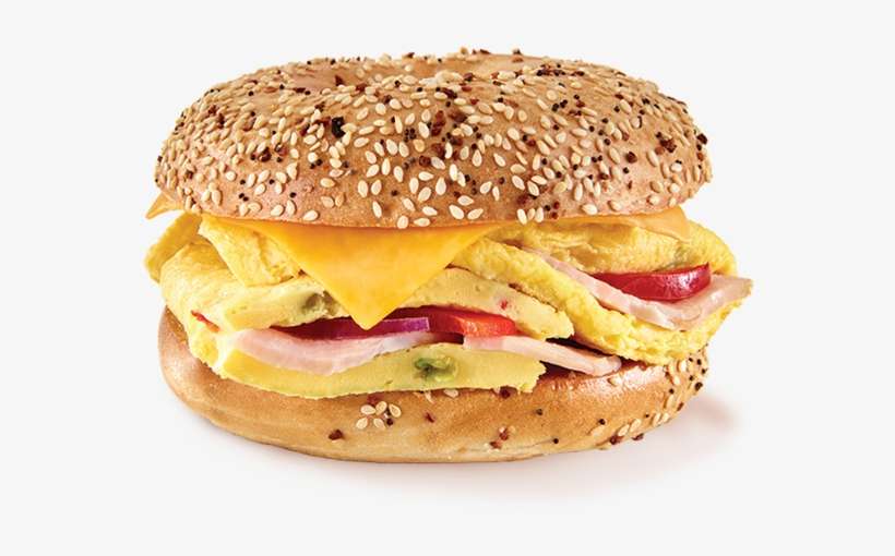 Western Bagel - Hamburger, transparent png download
