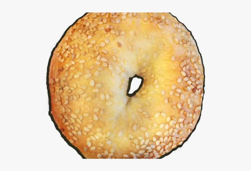 Bagel Clipart Plain - Sesame, transparent png download