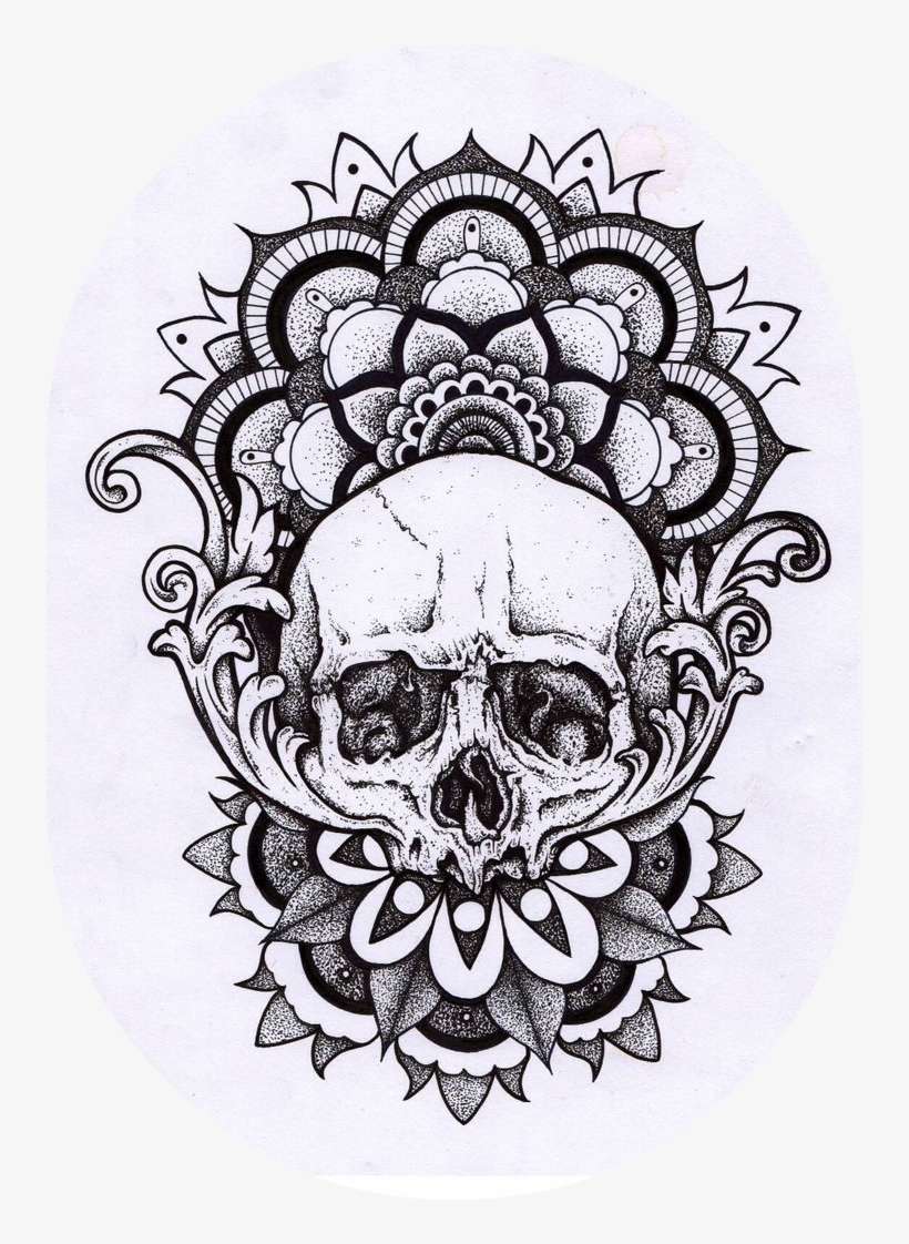 Purple Art Frame - Skull Mandala, transparent png download