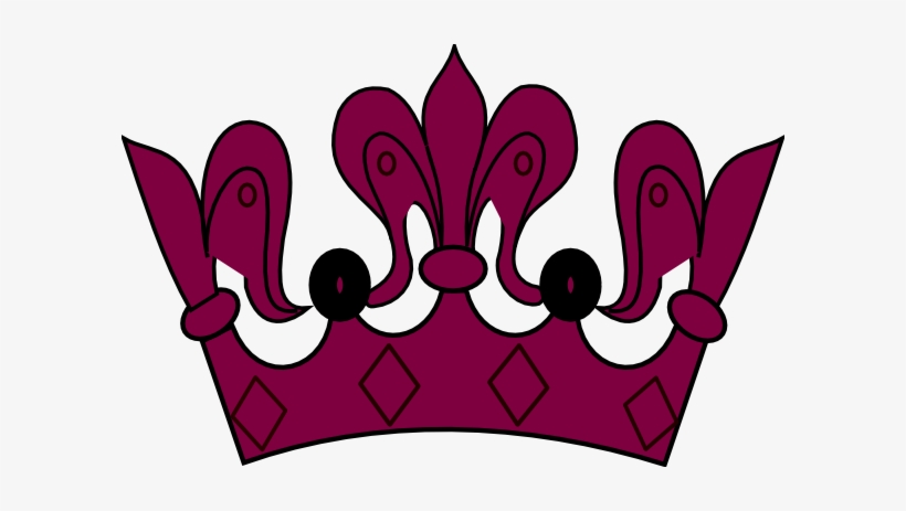 Burgundy Crown Clip Art - Black Crown Clipart, transparent png download