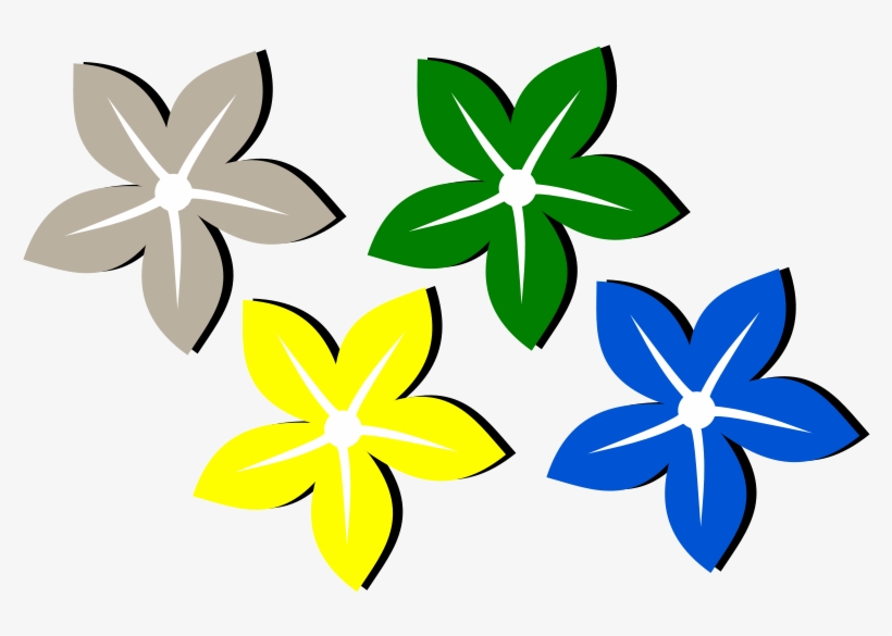 How To Set Use Colored Flowers Svg Vector, transparent png download
