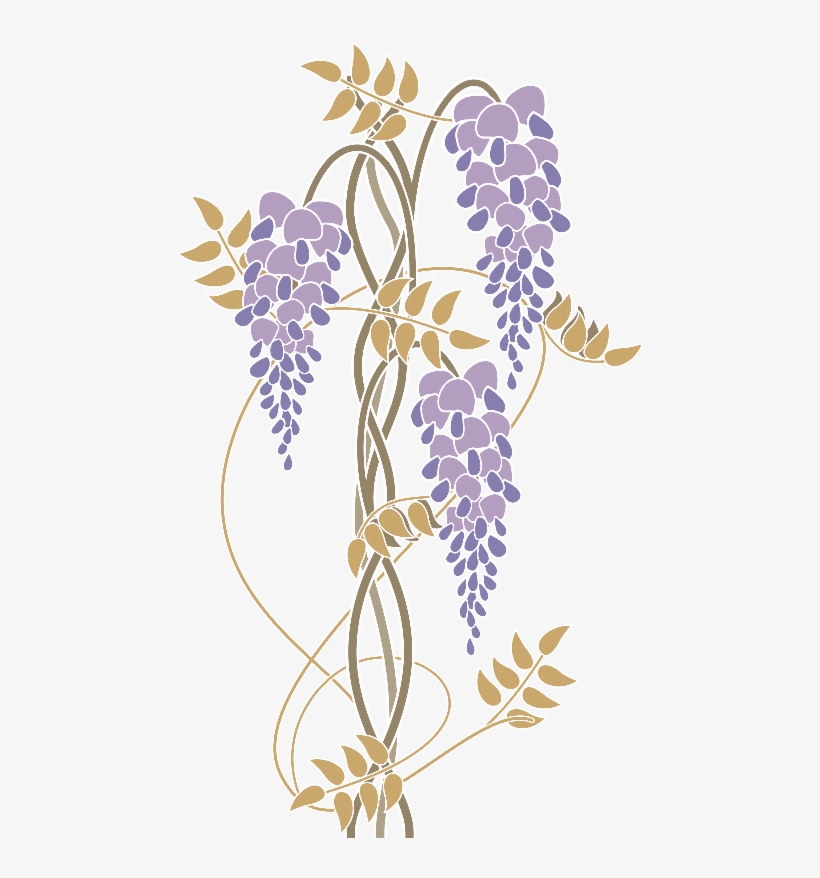 Art Nouveau Wisteria - Art Nouveau, transparent png download