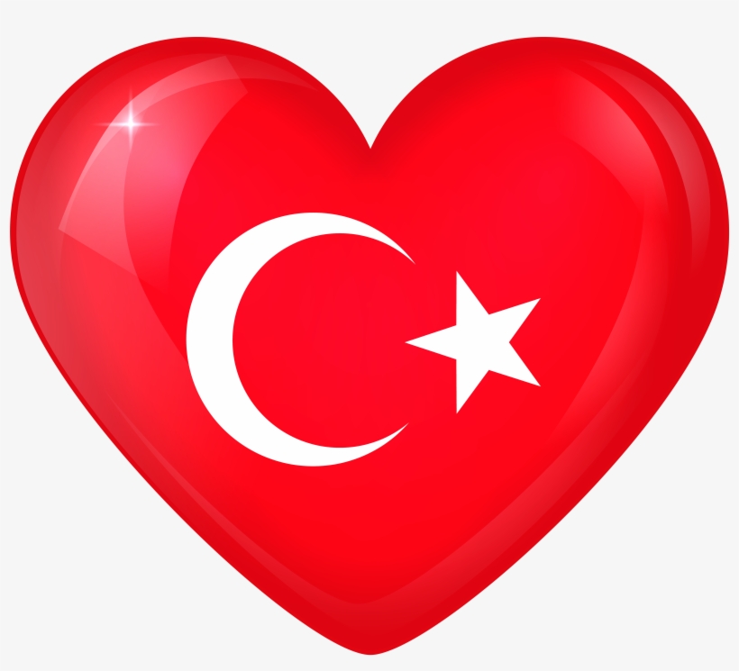 Kalp Içinde Türk Bayrağı, transparent png download
