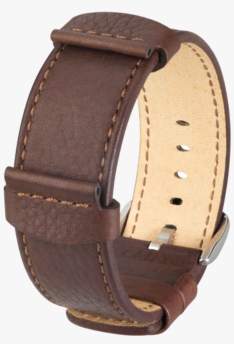 Experience Our Finest Bracelets - Hirsch 20mm - 24mm Long Saddle Genuine Leather Watch, transparent png download