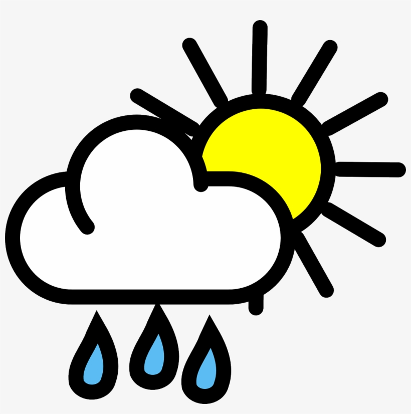 Symbolising A Weather Condition Like Showers And Sunny - Weather Clipart, transparent png download