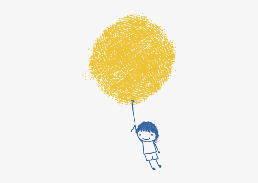 Sunny Character With Balloon From Clear Sky Logo - Child, transparent png download