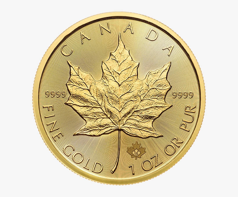 1 Oz Canadian Maple Leaf Gold Coin - Gold Maple Leaf 1 Oz 2018, transparent png download