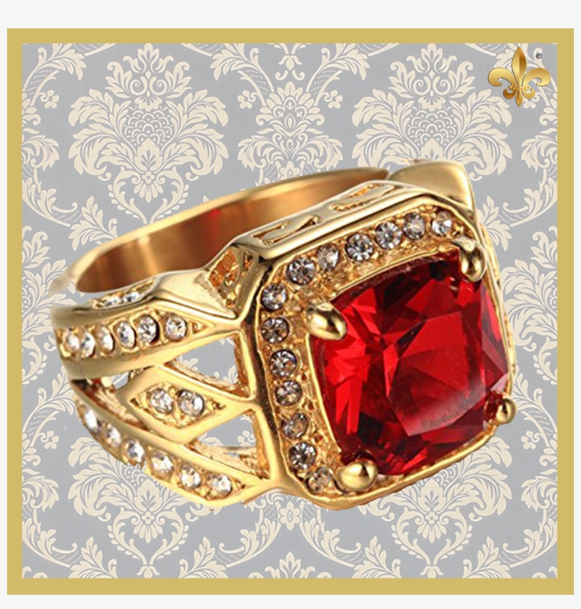 Ruby And Crystal Diamond Gold Rings - Papel De Parede Decoração, transparent png download