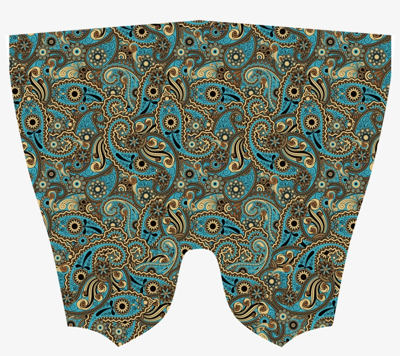Blue & Gold Paisley - Paisley, transparent png download