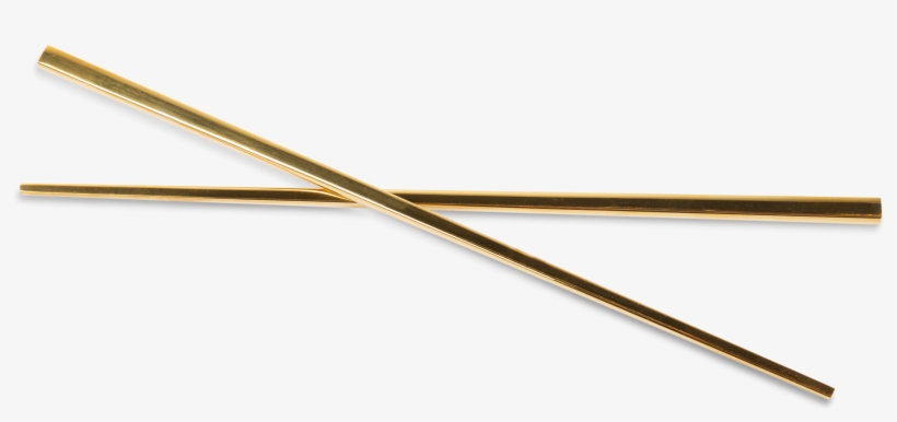Gold Stainless Steel Chopsticks - Chopsticks, transparent png download