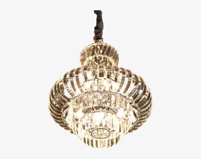 White Drum Chandelier With Rings - Chandelier, transparent png download