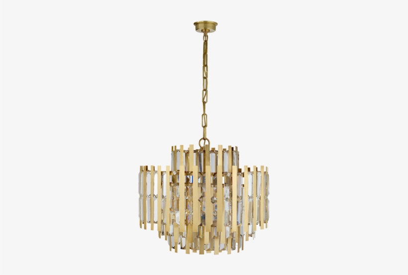 Ambrois Medium Chandelier In Hand-rubbed Antique Brass - Aerin 17122156 Ambrois Medium Chandelier, transparent png download