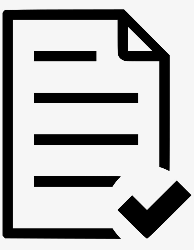 Document File Text Done Select Finish Checkmark Comments - Document Check Icon Png, transparent png download