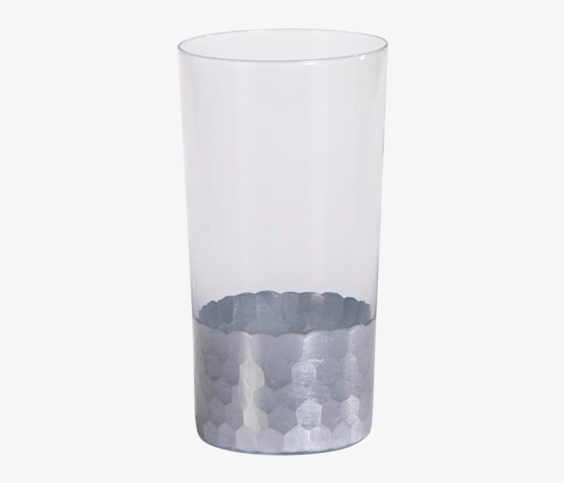 Zodax Fez Cut Glassware With Silver Leaf - Zodax Fez Cut Hi-ball Glassware With Silver Leaf (set, transparent png download