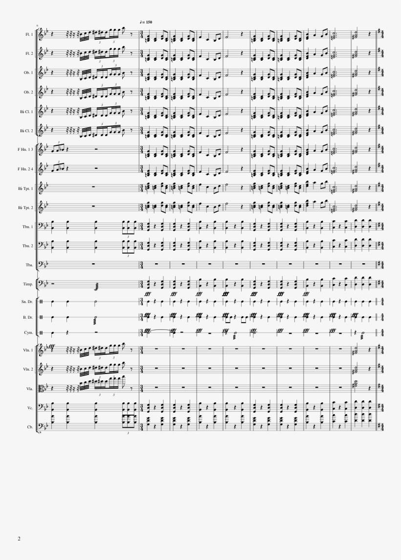 Marvel Studios Phase 3 Fanfare Sheet Music Composed - Marvel Studios Phase 3 Fanfare Sheet, transparent png download