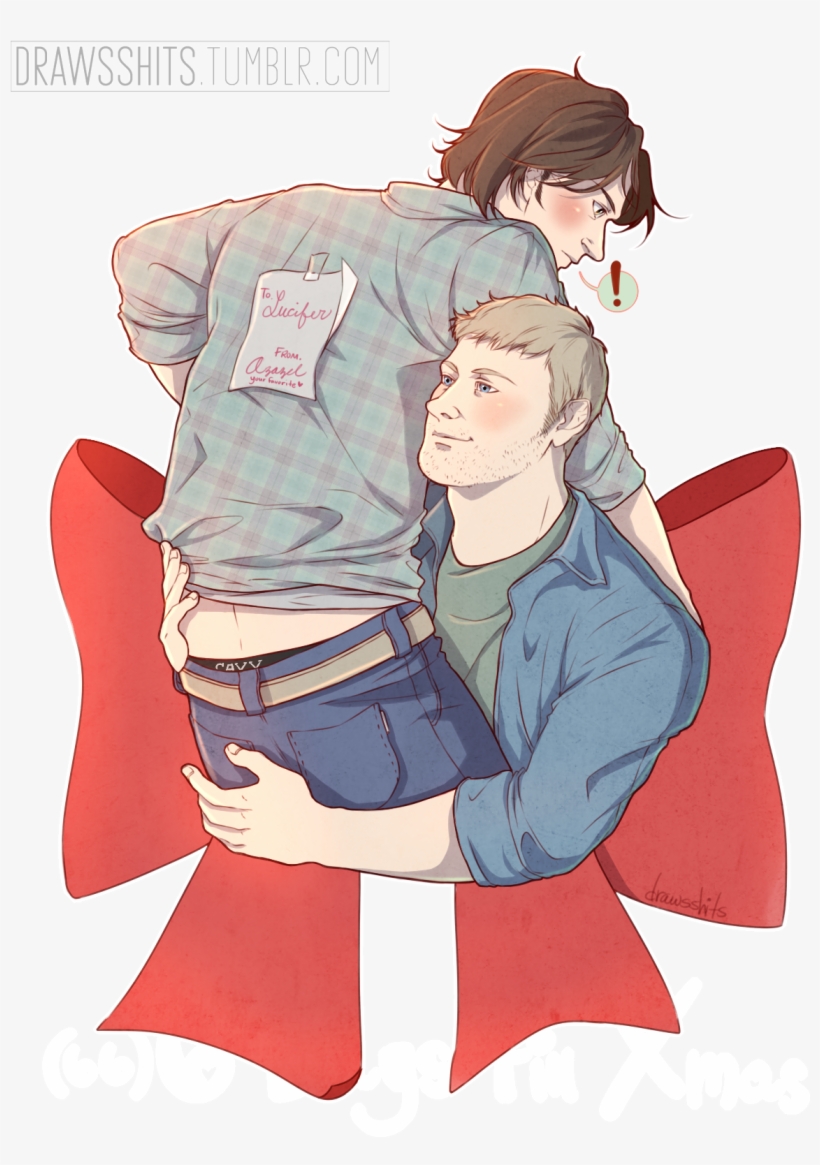 Lucifer Got A Good X-mas Gift This Year - Sam Winchester And Lucifer Cute Love Cartoons, transparent png download