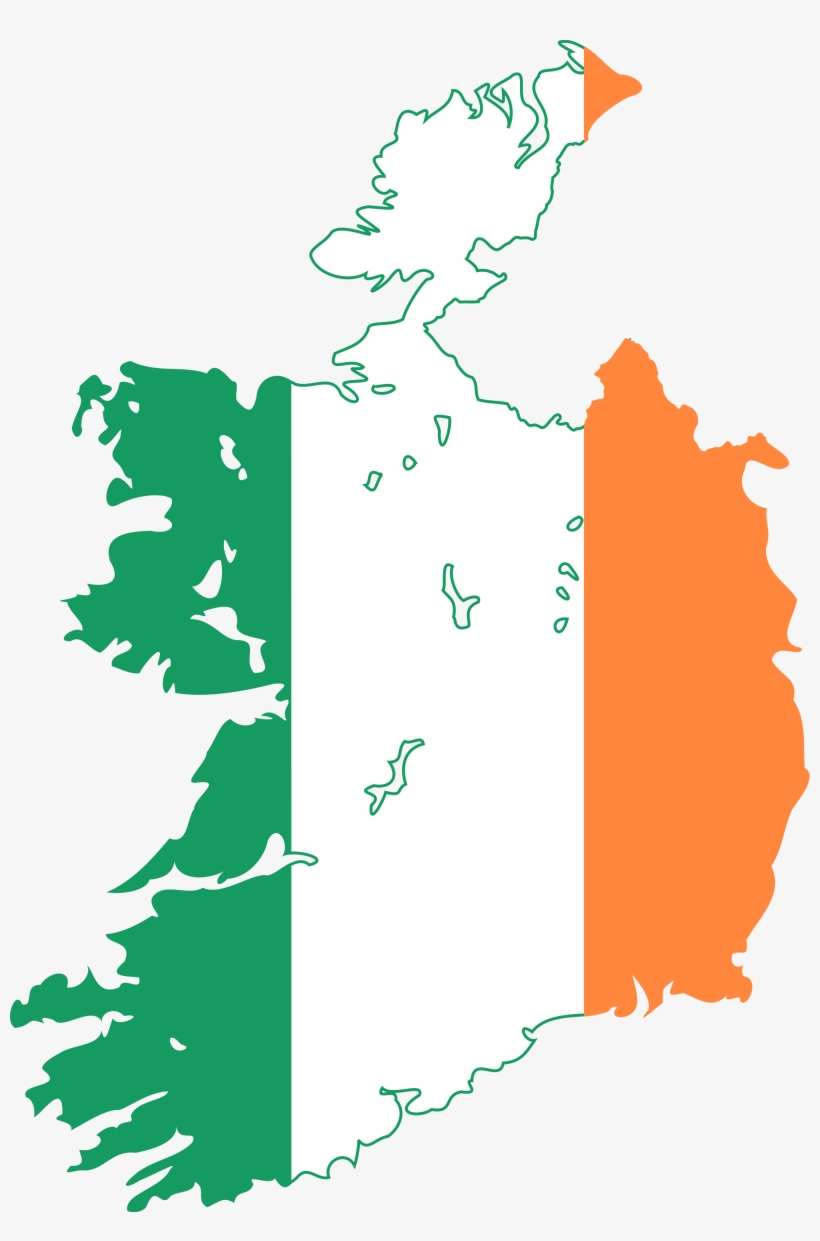 Open - St Patricks Day Ireland Map, transparent png download