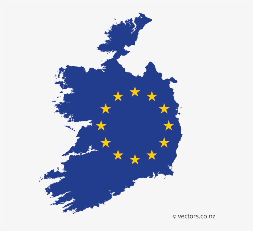 Eu Flag Vector Map Of Ireland - Proclamation 1625: America's Enslavement Of The Irish, transparent png download
