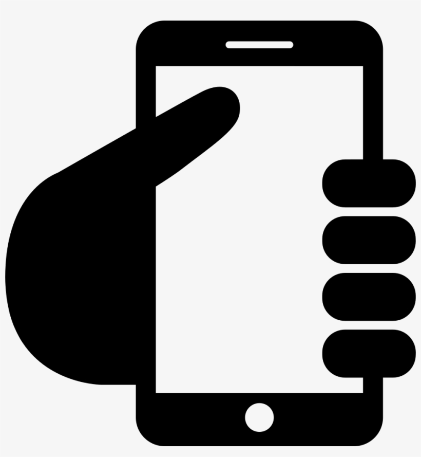 Hand Graving Smartphone Comments - Mobile In Hand Clipart, transparent png download