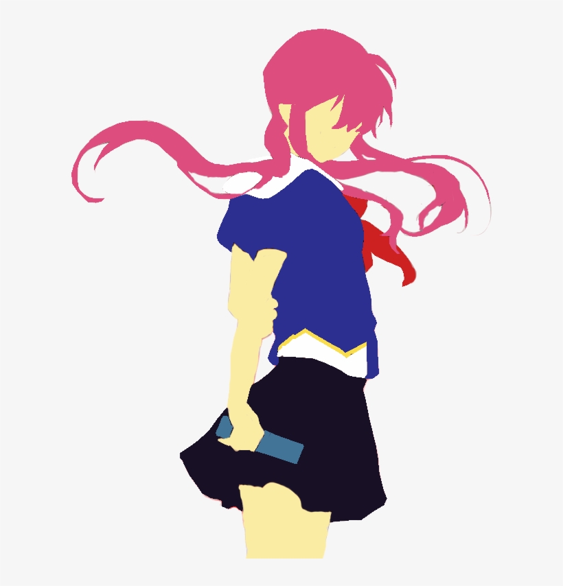 Black And White Yuno Gasai, transparent png download