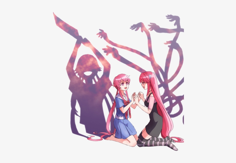 Srbb0043 Future Diary Mirai Nikki Elfen Lied Lucy Yuno - Yuno Gasai Good And Bad, transparent png download