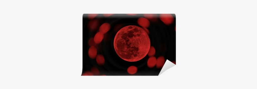 Red Halloween Moon Or Blood Moon Wall Mural • Pixers® - Full Moon, transparent png download