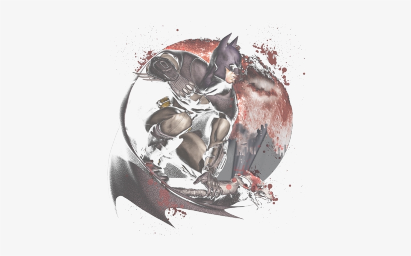 Arkham Blood Moon Men's V Neck T Shirt - Neckline, transparent png download