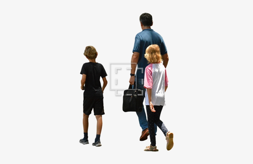 Children Walking Png - People Walking Family Png, transparent png download