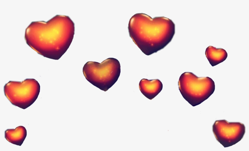 Halloween Heart Hearts Crown Head Orange Snapchat Freet - Heart, transparent png download