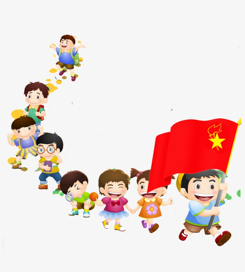 Hand Painted Cartoon Children Playing Decoratives - Child, transparent png download