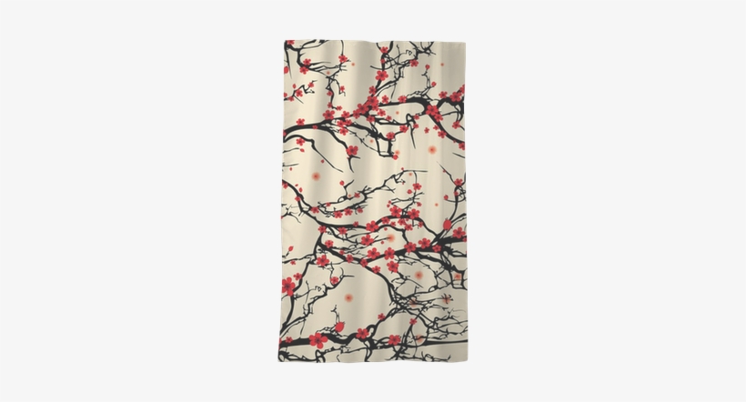 Seamless Tree Pattern - Japanese Cherry Blossoms Patterns, transparent png download