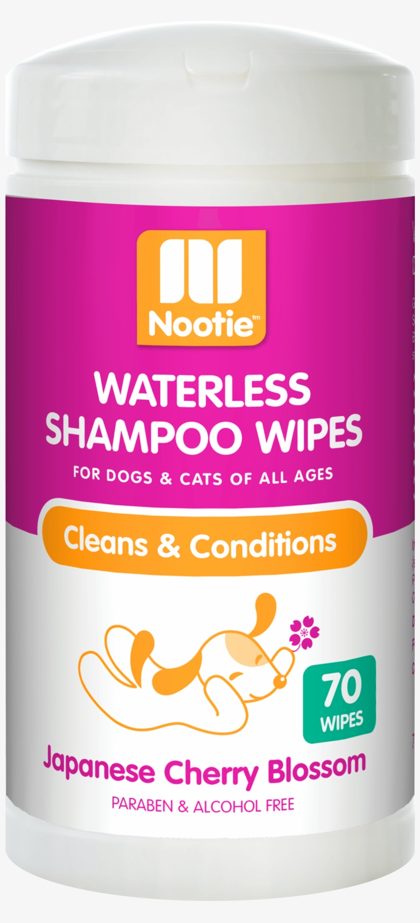 Waterless Shampoo Wipes Japanese Cherry Blossom - Nootie Wipes, transparent png download